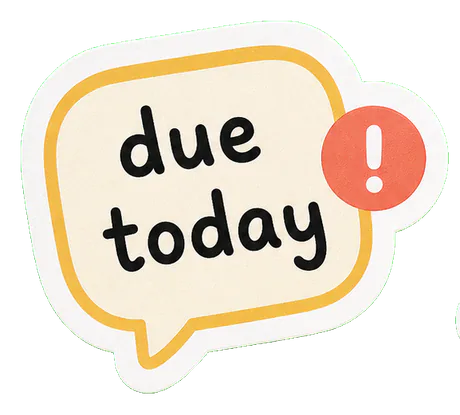 Due today study meme sticker